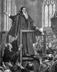 Thomas Cranmer (1489-1556) prêchant